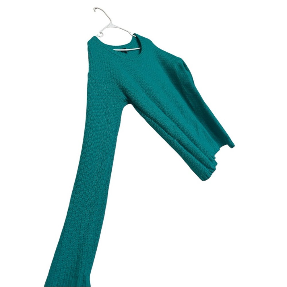A.N.A A New Approach Teal Textured Knit Sweater Size Large - Picture 3 of 7